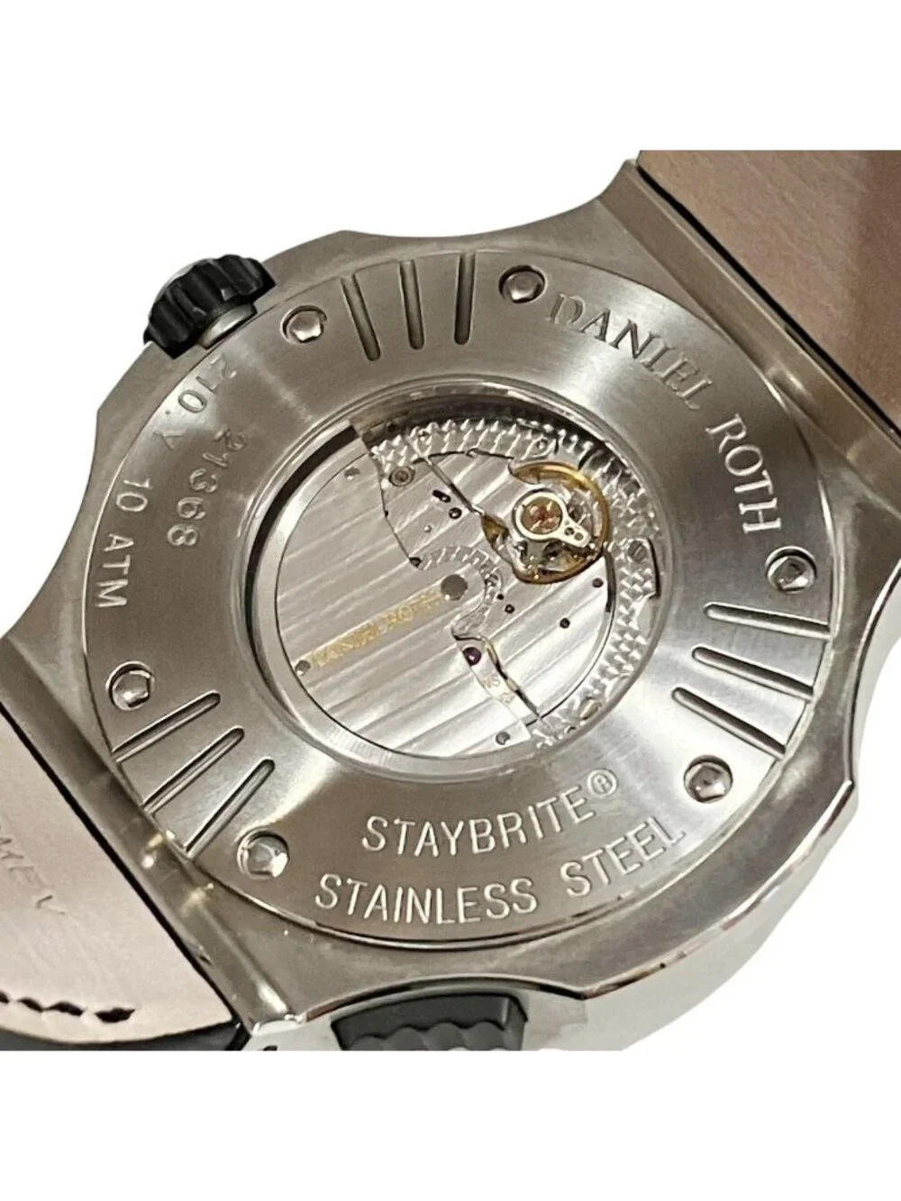 Bvlgari Daniel Roth Chrono Sprint Watch SS Leather Quartz Black Dial